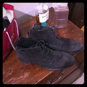 All Saints Men's Black Leather Suede Boots